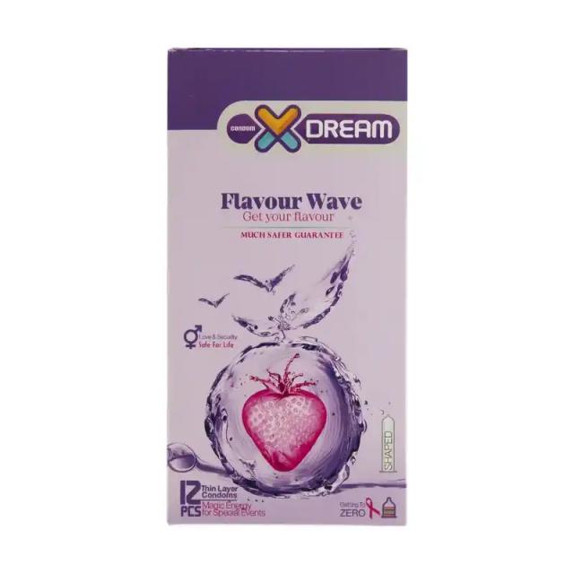 فروشگاه نویت مال - کاندوم ایکس دریم Flavour Wave بسته 12 عددی