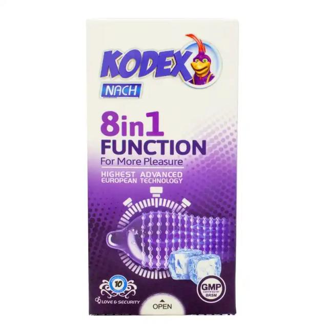 نوبت آنلاین - قیمت و خرید کاندوم کدکس 8in1 Function فانکشن 8در1 10 عددی