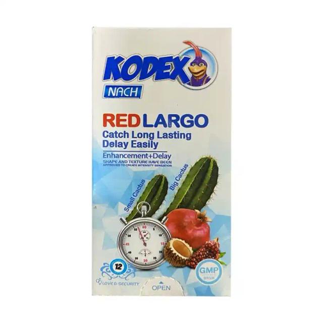 کاندوم کدکس red largo تاخیری رد لارگو 12 عددی